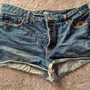 Old Navy Size 18 High Rise Rainbow Shorts